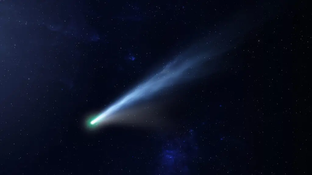 Comet breaking apart near the Sun as observed by SOHO spacecraft.